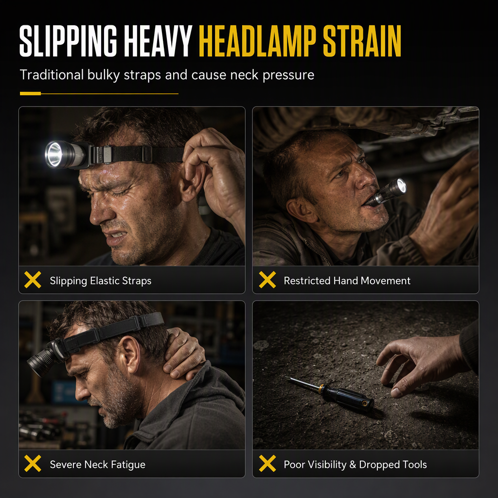 Lampe LED rechargeable par USB à clipser sur des lunettes, double faisceau