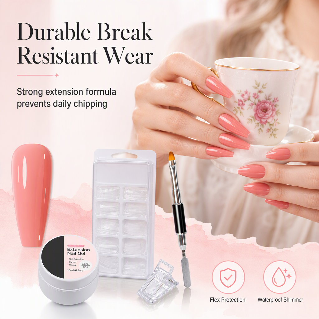 Gel moldeable sólido no pegajoso para la extensión de uñas
