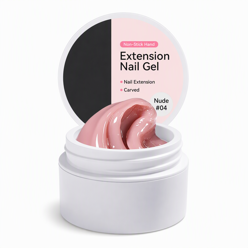 Gel moldeable sólido no pegajoso para la extensión de uñas
