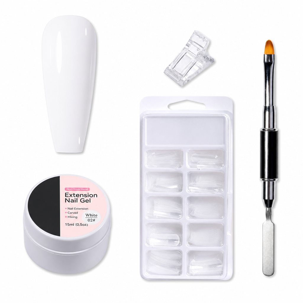 Gel moldeable sólido no pegajoso para la extensión de uñas