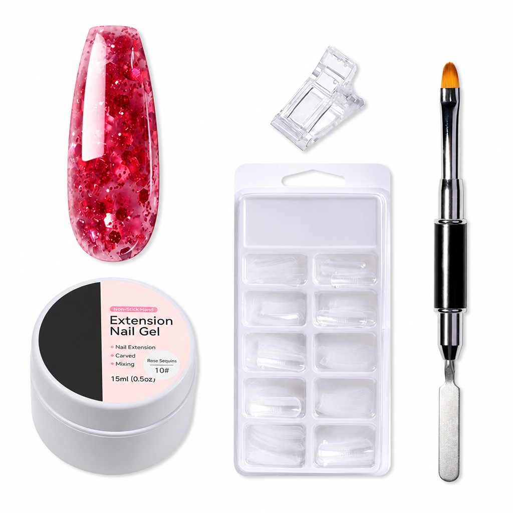 Gel moldeable sólido no pegajoso para la extensión de uñas