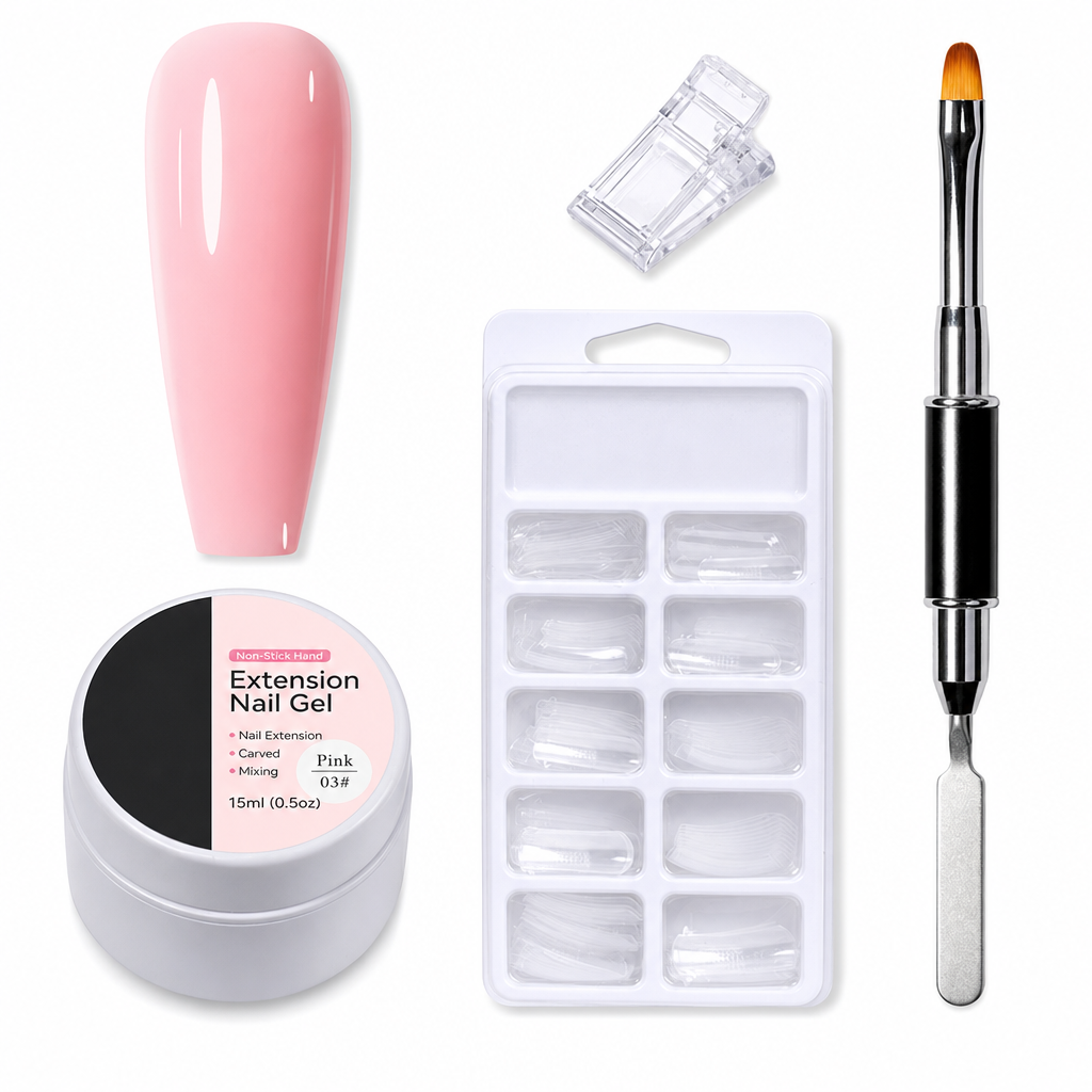 Gel moldeable sólido no pegajoso para la extensión de uñas