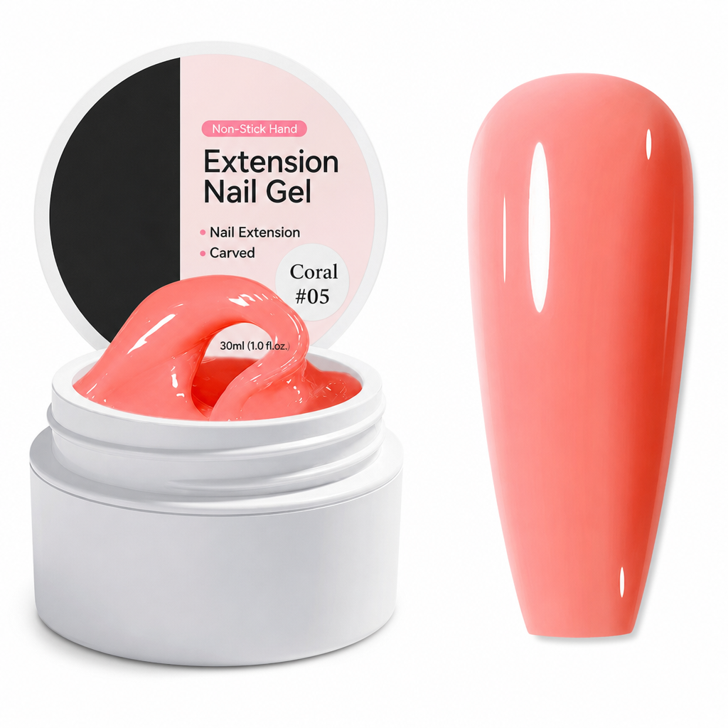 Gel moldeable sólido no pegajoso para la extensión de uñas