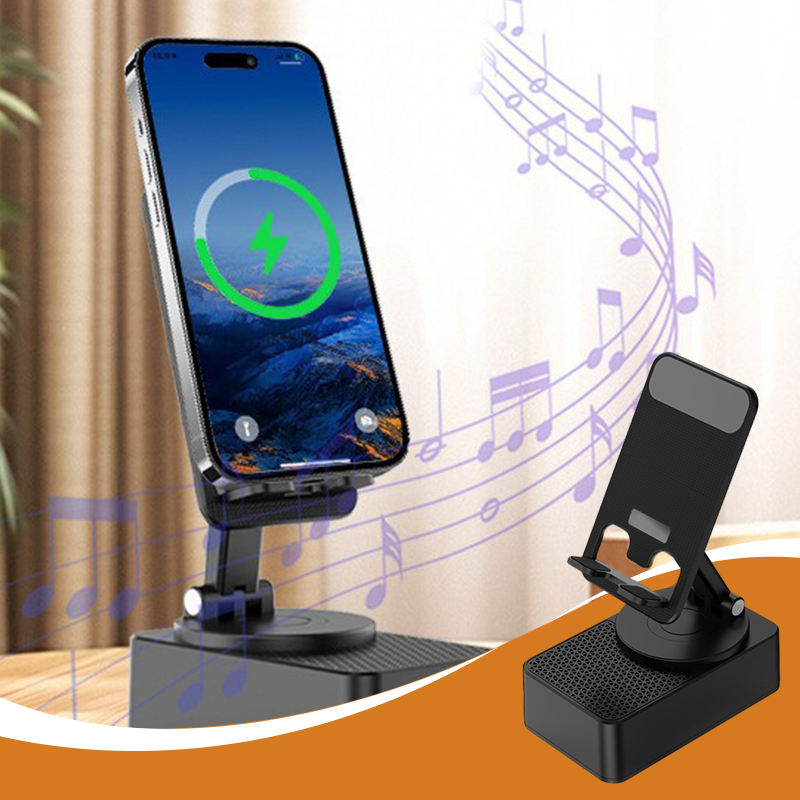 Supporto smartphone 3 in 1 con altoparlante Bluetooth 5.3 e power bank