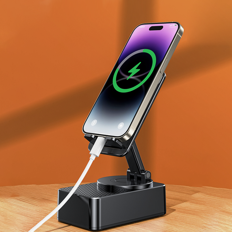 3-i-1 smarttelefonholder med Bluetooth 5.3-høyttaler og powerbank