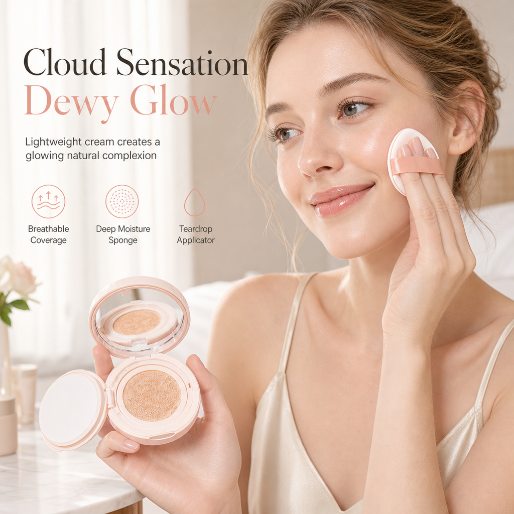 Fondotinta cushion idratante 12 g – effetto naturale e 4 tonalità