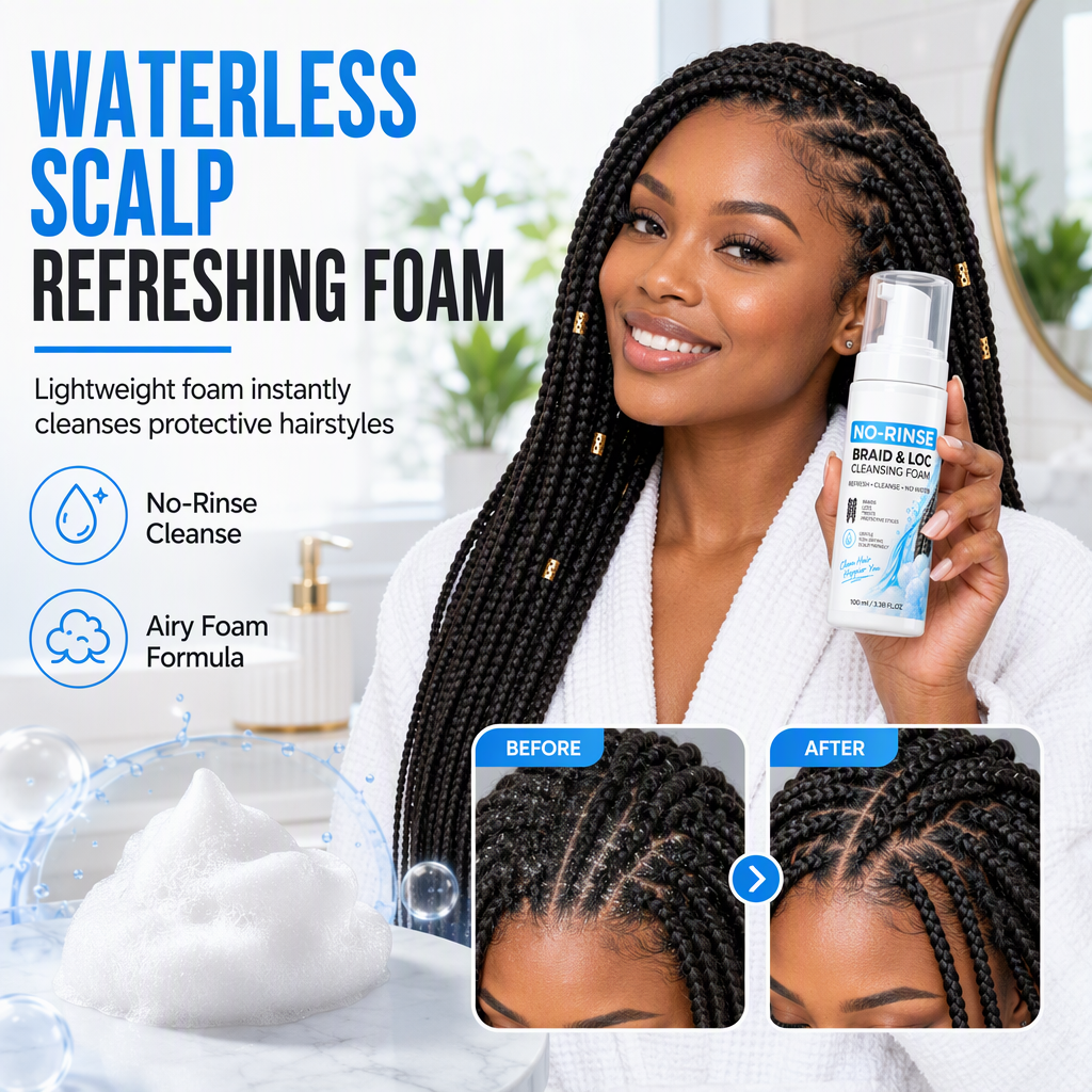 Mousse nettoyante sans rinçage pour tresses et dreadlocks – 100 ml