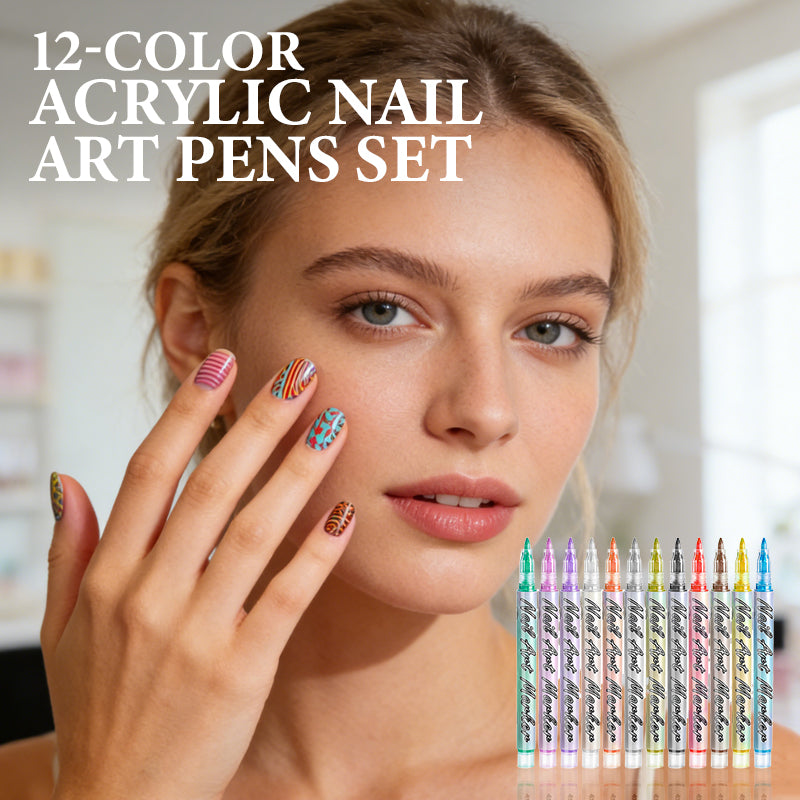 Set de 12 rotuladores acrílicos para nail art
