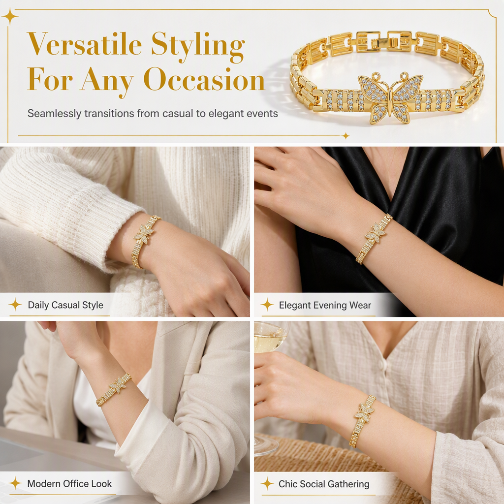 Bracciale a farfalla fantasia da donna
