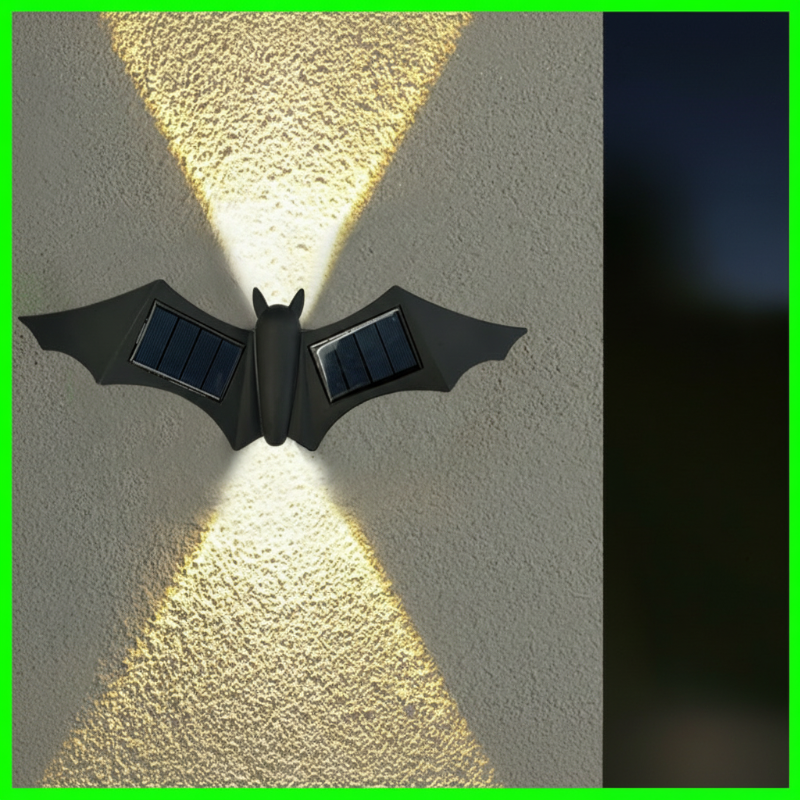 Applique solaire LED papillon ou chauve-souris IP65