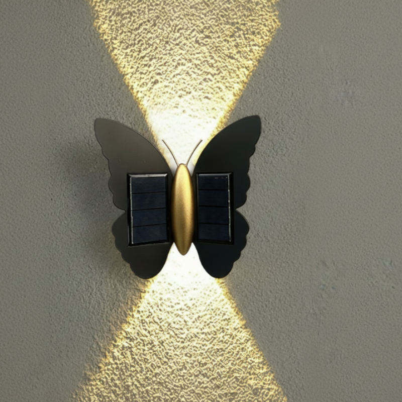 Applique solaire LED papillon ou chauve-souris IP65