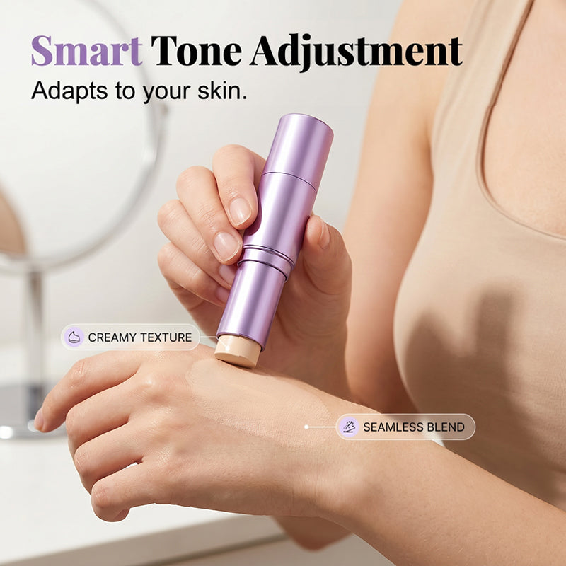 Stick corrector 2 en 1 con pincel y color adaptable | Roumant®