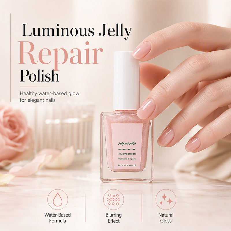 Esmalte rosa a base de agua con efecto soft-focus