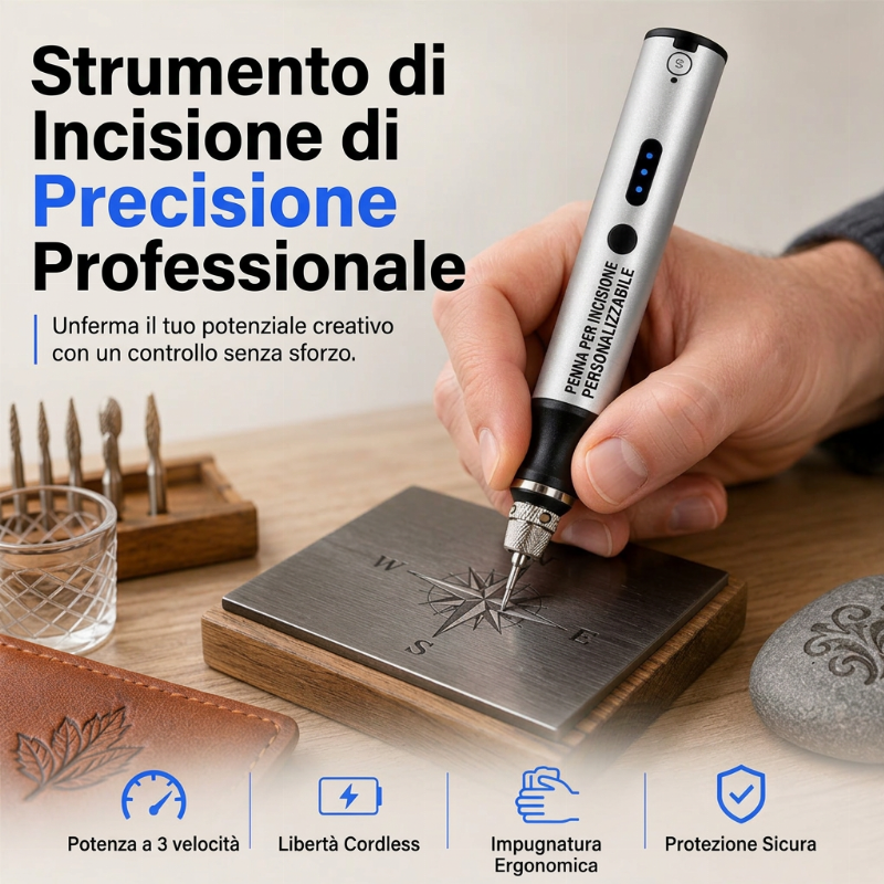 🖊️ Mini penna elèctrica sense fil per a gravats de precisió