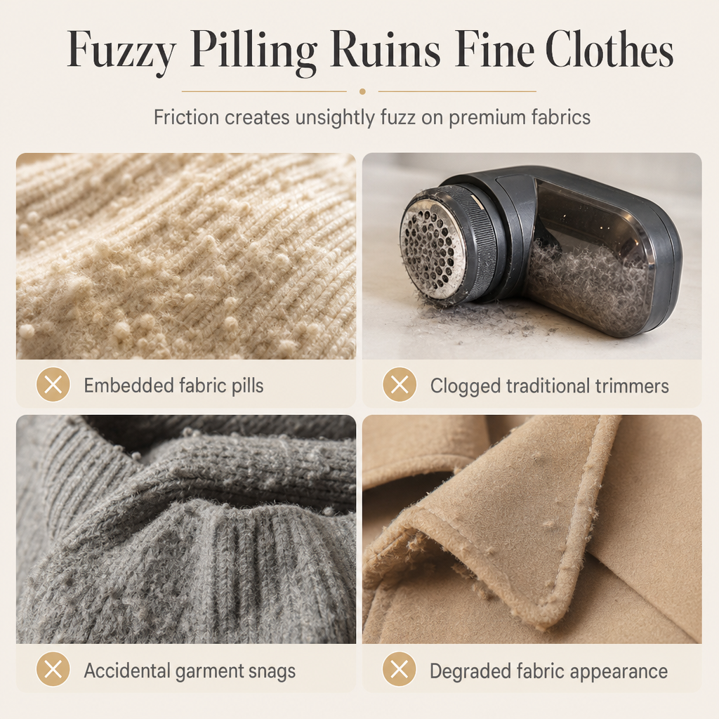 Rasoio elettrico anti-pilling con coperchio magnetico