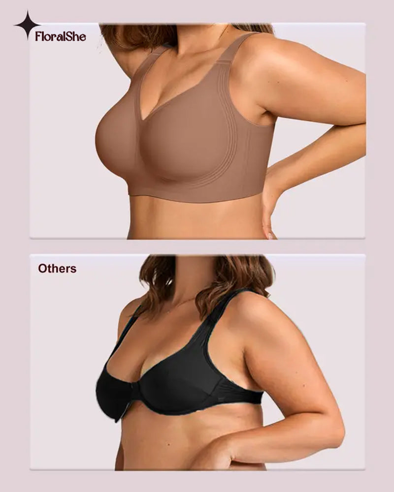 Reggiseno coprente senza ferretto con effetto push-up