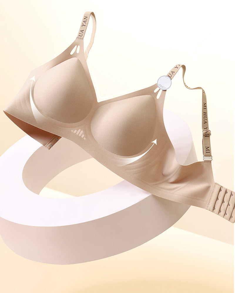 Reggiseno push-up da donna senza ferretto, senza cuciture, con gel Jelly