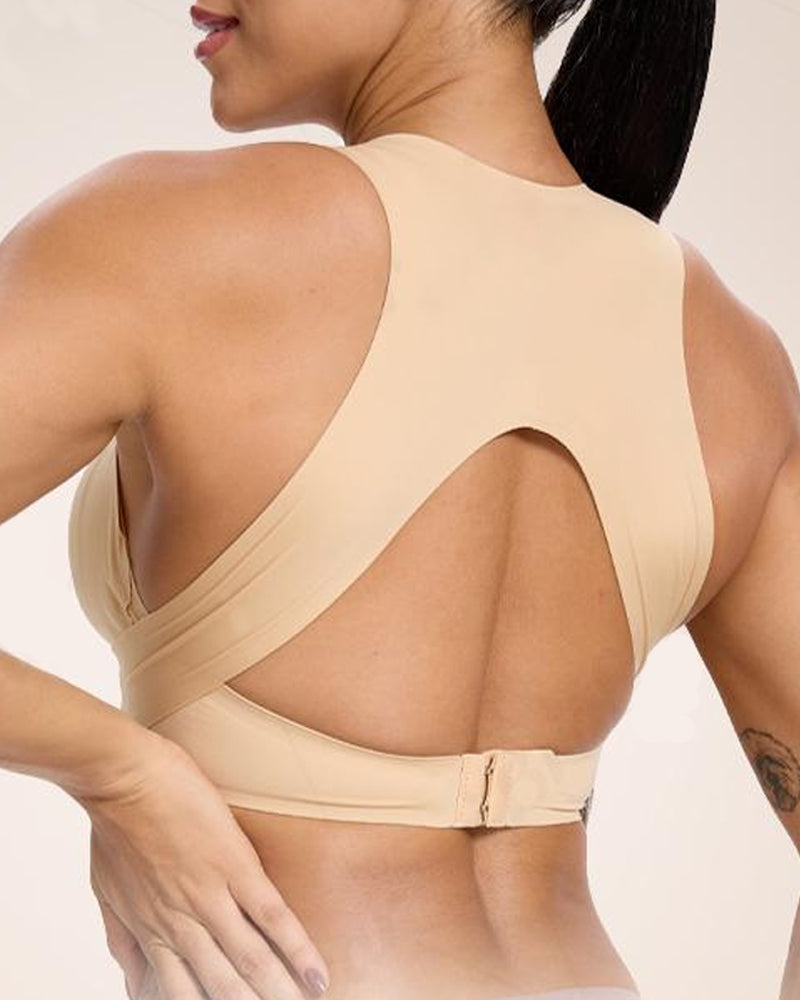 Soutiador esportiu push-up sense costures corrector de postura