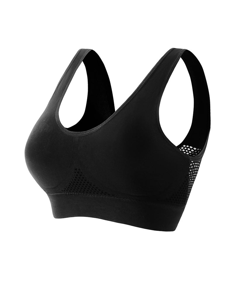 Reggiseno sportivo senza cuciture con imbottitura rimovibile