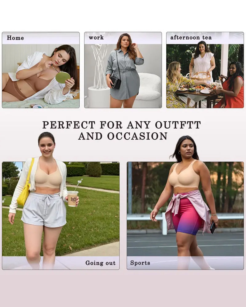 Reggiseno coprente senza ferretto con effetto push-up