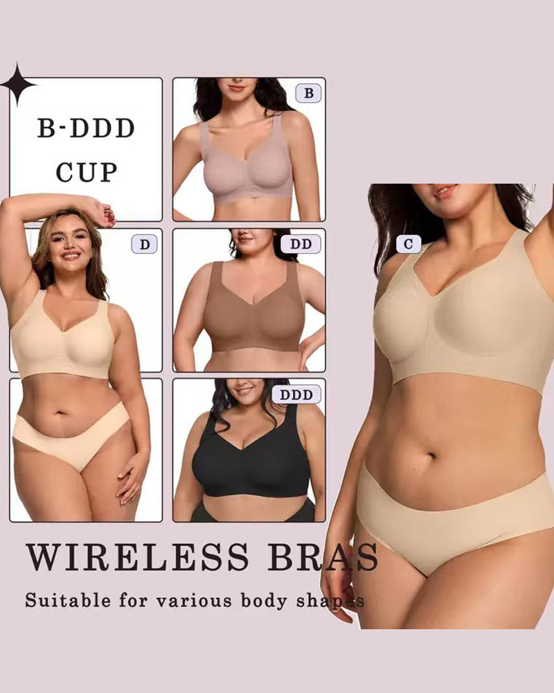 Reggiseno coprente senza ferretto con effetto push-up