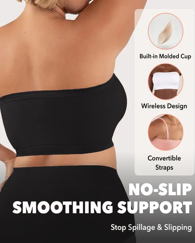 Reggiseno bandeau convertibile senza cuciture antiscivolo