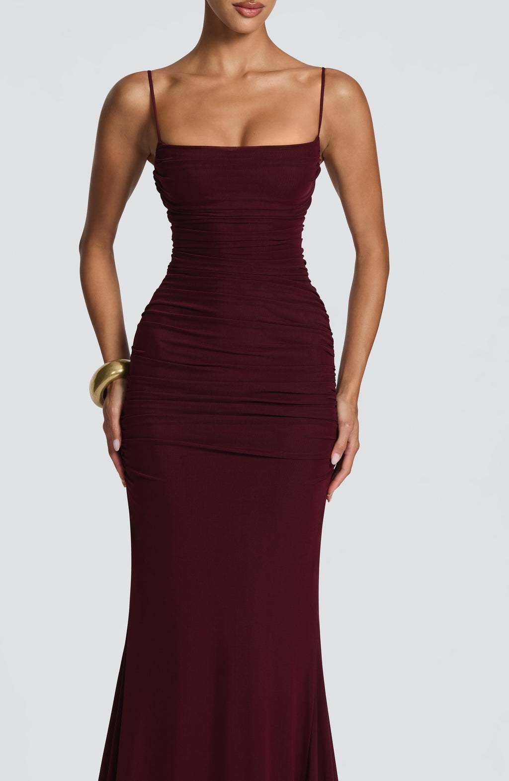 Vestido largo con espalda descubierta